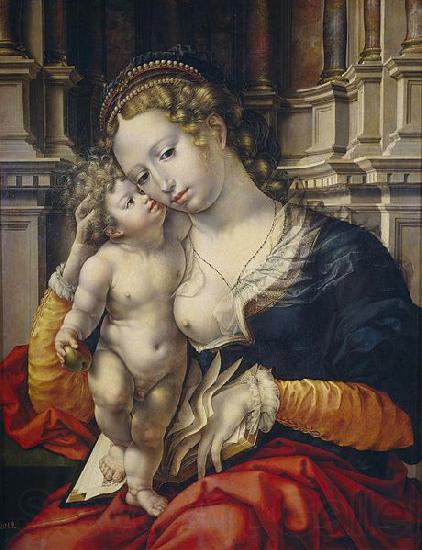 Jan Gossaert Mabuse Madonna and Child Norge oil painting art